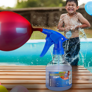 Wasserbomben-Pumpe 3er Set 3 x 50 Wasserbomben 3 x Pumpe 10x17x8cm Kunststoff Latex Wasserballons Ballon