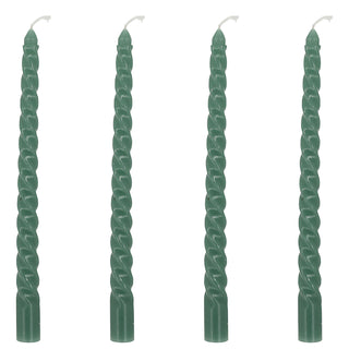 Stabkerze 'Twisted' 24er Set Farbwahl H20cm Paraffin Kerze gedreht Dekokerze Wachskerze Spiratkerze