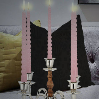 Stabkerze 'Twisted' 24er Set Farbwahl H20cm Paraffin Kerze gedreht Dekokerze Wachskerze Spiratkerze