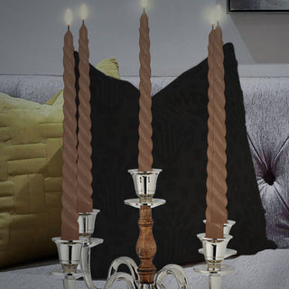 Stabkerze 'Twisted' 24er Set Farbwahl H20cm Paraffin Kerze gedreht Dekokerze Wachskerze Spiratkerze