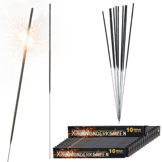 Wunderkerzen XXL 60er Pack Brenndauer 120 Sek. L36cm Feuerwerkskörper Partydeko Funkenzauber Riesenwunderkerzen