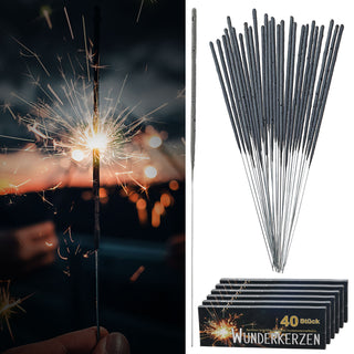 Wunderkerzen 240er Pack Brenndauer 30 Sek. L17cm Feuerwerkskörper Partydeko Funkenzauber