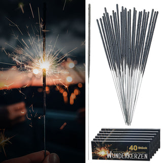 Wunderkerzen 240er Pack Brenndauer 30 Sek. L17cm Feuerwerkskörper Partydeko Funkenzauber