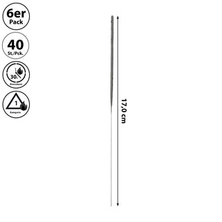 Wunderkerzen 240er Pack Brenndauer 30 Sek. L17cm Feuerwerkskörper Partydeko Funkenzauber