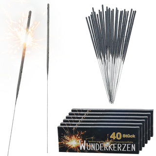 Wunderkerzen 240er Pack Brenndauer 30 Sek. L17cm Feuerwerkskörper Partydeko Funkenzauber