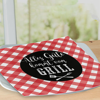 Servietten 'Alles Gute vom Grill' 80er Set 33x33cm 3-lagig Papierserviette stoffähnlich Grillzubehör Tischdeko Grillserviette