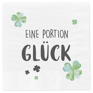 Servietten 'Sprüche' 4 Motive 80er Set 33x33cm 3-lagig Papierserviette stoffähnlich Tuch Herzenssprüche Tischdeko