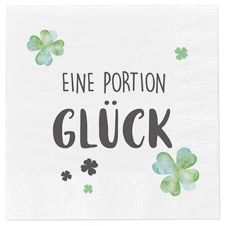Servietten 'Sprüche' 4 Motive 80er Set 33x33cm 3-lagig Papierserviette stoffähnlich Tuch Herzenssprüche Tischdeko