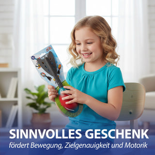 Wurfrakete mit Heuler 2er Set rot gelb H28cm Kunststoff Outdoor-Spielzeug Freizeitspaß Rakete mit Pfeifgeräusch Rakete