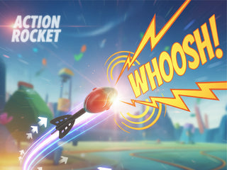 Wurfrakete mit Heuler rot gelb H28cm Kunststoff Outdoor-Spielzeug Freizeitspaß Rakete mit Pfeifgeräusch Rakete