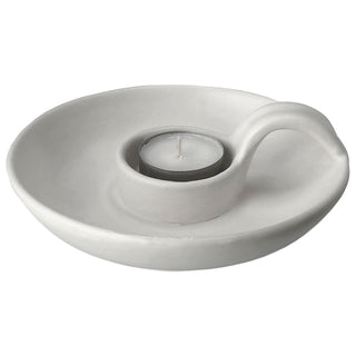 Teelichthalter Aschenbecher Porzellan weiß Ø15,5x5cm Kerzenständer Teelicht Kerze Ascher Raucherzubehör Tischdekoration