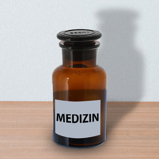 Apothekerflasche 6er Set braun 250ml 6,5x13,5cm Glas Flasche mit Glasstopfen Medizinflasche Vorratsflasche