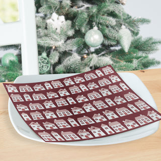 Servietten 'Häuser' 60er Set 33x33cm 3-lagig 3 Farben Papierserviette stoffähnlich Tuch Häusermotive