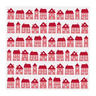 Servietten 'Häuser' 60er Set 33x33cm 3-lagig 3 Farben Papierserviette stoffähnlich Tuch Häusermotive