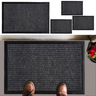 1/4x Fußmatte Läufer 40x60cm grau Polyamid Gummi Schmutzfangmatte Schmutzfänger Sauberlaufmatte Innen