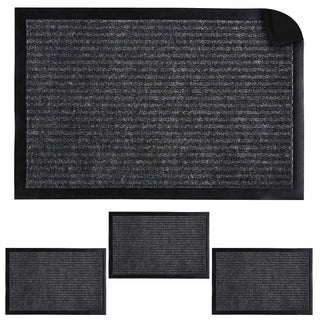 1/4x Fußmatte Läufer 40x60cm grau Polyamid Gummi Schmutzfangmatte Schmutzfänger Sauberlaufmatte Innen
