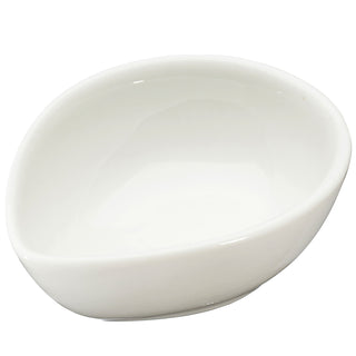 Servierschale Tropfenform 12er Set weiß 8,7x3,6x6,5cm New Bone China Schale Schüssel Tischgeschirr Snackschale
