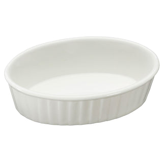 Servierschale oval 6er Set weiß 10x3,2x6,2cm New Bone China Schale Auflaufform Backform Tischgeschirr Snackschale