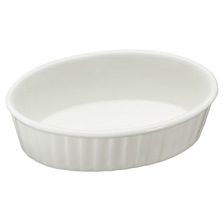 Servierschale oval 6er Set weiß 10x3,2x6,2cm New Bone China Schale Auflaufform Backform Tischgeschirr Snackschale