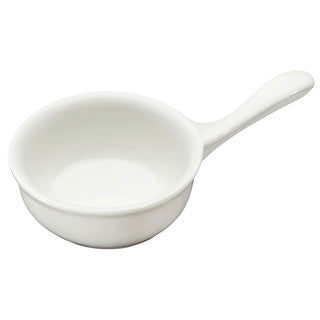 Servierschale Pfanne 6er Set weiß 11,3x4x6,8cm New Bone China Schale Schüssel Tischgeschirr Snackschale