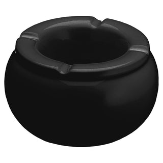 Sturmaschenbecher 2er Set Ø13cm Keramik weiß schwarz rund Aschenbecher Windaschenbecher