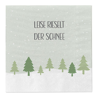 Servietten 'Xmas' 80er Set 2lagig mehrfarbig 33x33cm Papierserviette 4 Weihnachtsmotive stoffähnlich Tuch