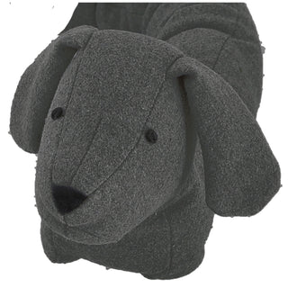 Zugluftstopper Hund hellgrau/dunkelgrau 85x20x10cm Polyester Luftzugstopper Türstopper Zugluftrolle Windstopper