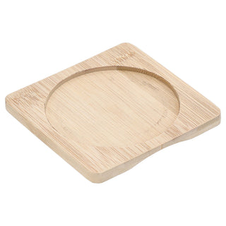 Servierpfanne 2er Set rund 12,5x5,5x16,5cm Eisen Bambus Pfanne Bambusbrett Tischgeschirr Servierpfännchen zwei Griffe
