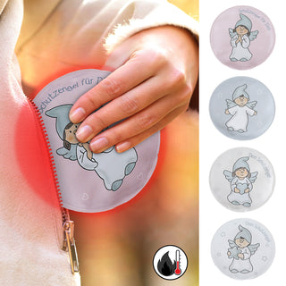 Taschenwärmer 4er Set Schutzengel 4 Motive 9x9cm Taschenheizkissen Wärmer Handwärmer Gelkissen wiederverwendbar