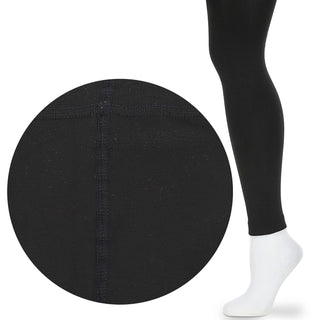 1/3x Damen Thermoleggings mit Taschen S/M | L/XL | XXL schwarz 100 DEN Polyester Elasthan Leggings Thermohose elastisch warm