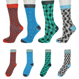 Herrensocken Color 4er Pack onesize 42-46 bunt Polyester Baumwolle Elasthan 4 Motive Strümpfe Socken Herrenstrümpfe