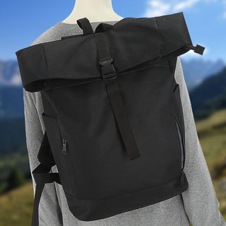 Falt Rucksack Urban 30l Blau/Oliv/Grau/Schwarz 40x57x15cm 600D Polyester Reißverschlusstaschen Eingriffstaschen wasserabweisend Rolltop