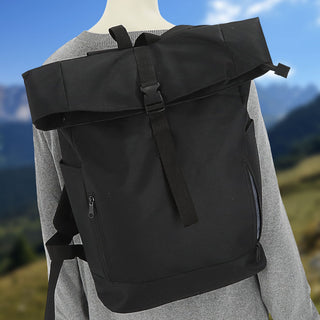 Falt Rucksack Urban 30l Blau/Oliv/Grau/Schwarz 40x57x15cm 600D Polyester Reißverschlusstaschen Eingriffstaschen wasserabweisend Rolltop