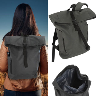 Falt Rucksack Urban 30l Blau/Oliv/Grau/Schwarz 40x57x15cm 600D Polyester Reißverschlusstaschen Eingriffstaschen wasserabweisend Rolltop