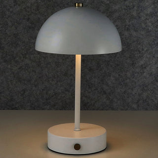 LED Leuchte 'Oslo' weiß 8 LEDs warmweiß Eisen Ø15x25,5cm 3 Helligkeitsstufen batteriebetrieben Tischeuchte Dekolampe Kugel-Lampenschirm