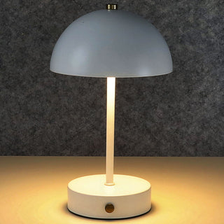 LED Leuchte 'Oslo' weiß 8 LEDs warmweiß Eisen Ø15x25,5cm 3 Helligkeitsstufen batteriebetrieben Tischeuchte Dekolampe Kugel-Lampenschirm
