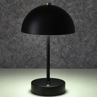 LED Leuchte 'Oslo' schwarz USB 16 LEDs Eisen Ø15x25,5cm 3 Weißtöne Li-ion Akku 50cm Ladekabel stufenlos dimmbar Tischeuchte Kugel-Lampenschirm