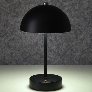 LED Leuchte 'Oslo' schwarz USB 16 LEDs Eisen Ø15x25,5cm 3 Weißtöne Li-ion Akku 50cm Ladekabel stufenlos dimmbar Tischeuchte Kugel-Lampenschirm
