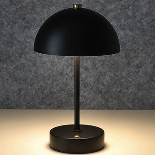 LED Leuchte 'Oslo' schwarz USB 16 LEDs Eisen Ø15x25,5cm 3 Weißtöne Li-ion Akku 50cm Ladekabel stufenlos dimmbar Tischeuchte Kugel-Lampenschirm