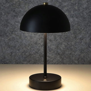 LED Leuchte 'Oslo' schwarz USB 16 LEDs Eisen Ø15x25,5cm 3 Weißtöne Li-ion Akku 50cm Ladekabel stufenlos dimmbar Tischeuchte Kugel-Lampenschirm
