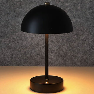 LED Leuchte 'Oslo' schwarz USB 16 LEDs Eisen Ø15x25,5cm 3 Weißtöne Li-ion Akku 50cm Ladekabel stufenlos dimmbar Tischeuchte Kugel-Lampenschirm