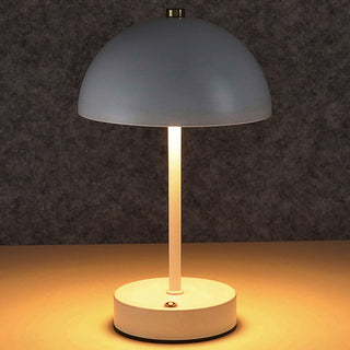 LED Leuchte 'Oslo' weiß USB 16 LEDs Eisen Ø15x25,5cm 3 Weißtöne Li-ion Akku 50cm Ladekabel stufenlos dimmbar Tischeuchte Kugel-Lampenschirm