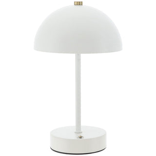 LED Leuchte 'Oslo' weiß USB 16 LEDs Eisen Ø15x25,5cm 3 Weißtöne Li-ion Akku 50cm Ladekabel stufenlos dimmbar Tischeuchte Kugel-Lampenschirm