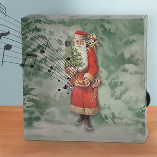 1/2er Set Soundbox 'Santa-' / 'Village-' / 'XMas-' Sounds Bewegungsmelder 12x12x3,5cm Pappe Kunststoff batteriebetrieben Lautstärke regulierbar