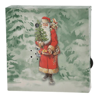 1/2er Set Soundbox 'Santa-' / 'Village-' / 'XMas-' Sounds Bewegungsmelder 12x12x3,5cm Pappe Kunststoff batteriebetrieben Lautstärke regulierbar