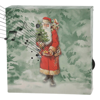 1/2er Set Soundbox 'Santa-' / 'Village-' / 'XMas-' Sounds Bewegungsmelder 12x12x3,5cm Pappe Kunststoff batteriebetrieben Lautstärke regulierbar