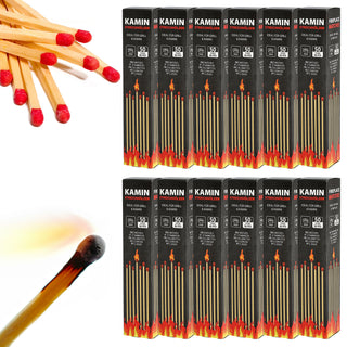 XL Kaminstreichhölzer 50er Pack L20cm 5x21,5x5cm Holz Karton Zündhölzer Streichholz Grillstreichholz Lagerfeuer Kamin