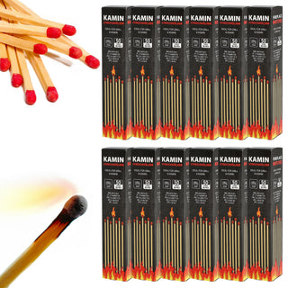 XL Kaminstreichhölzer 50er Pack L20cm 5x21,5x5cm Holz Karton Zündhölzer Streichholz Grillstreichholz Lagerfeuer Kamin