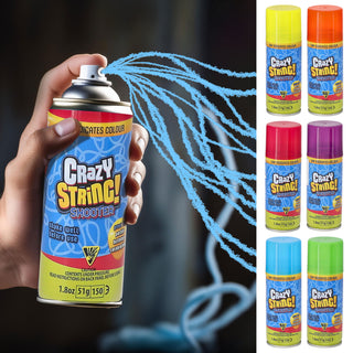 Luftschlangenspray 6er Set 100ml 51g 6 Farben rot blau pink gelb grün lila Party Schaum Partydekoration Schaum bunt