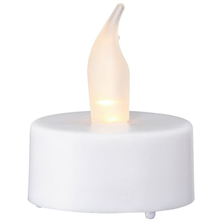 LED Teelicht 12er Set flackernd Ø4xH4,5cm Kunststoff weiß Kerzen Teelichter flammenlos batteriebetrieben